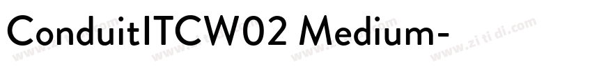 ConduitITCW02 Medium字体转换